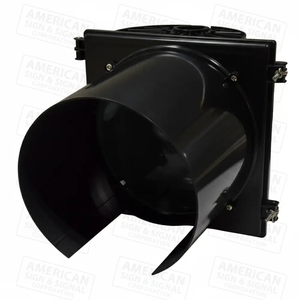 12’’ Traffic Signal Head 1 Section Polycarbonate Black / Tunnel Visors / None (Empty)