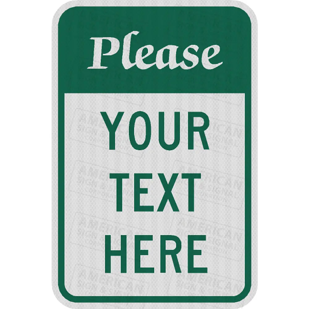 12X18 Custom Please Sign
