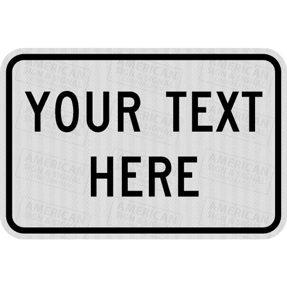 ハイウェイ　１８inch サイン 18x12 Horizontal Customizable Sign