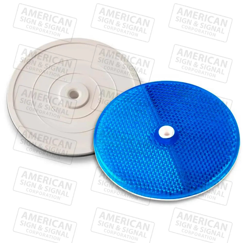 3 1/4’’ Center Mount Round Reflectors Blue / Plastic