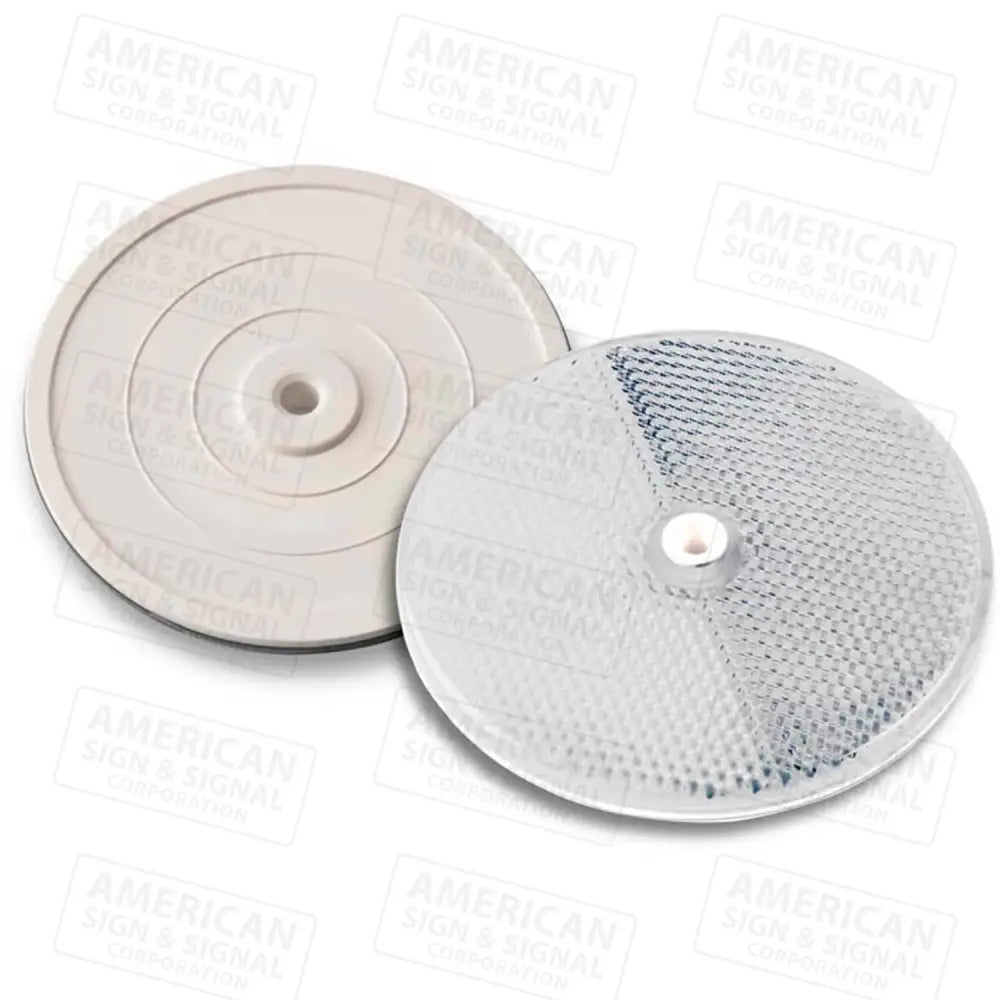 3 1/4’’ Center Mount Round Reflectors White / Plastic