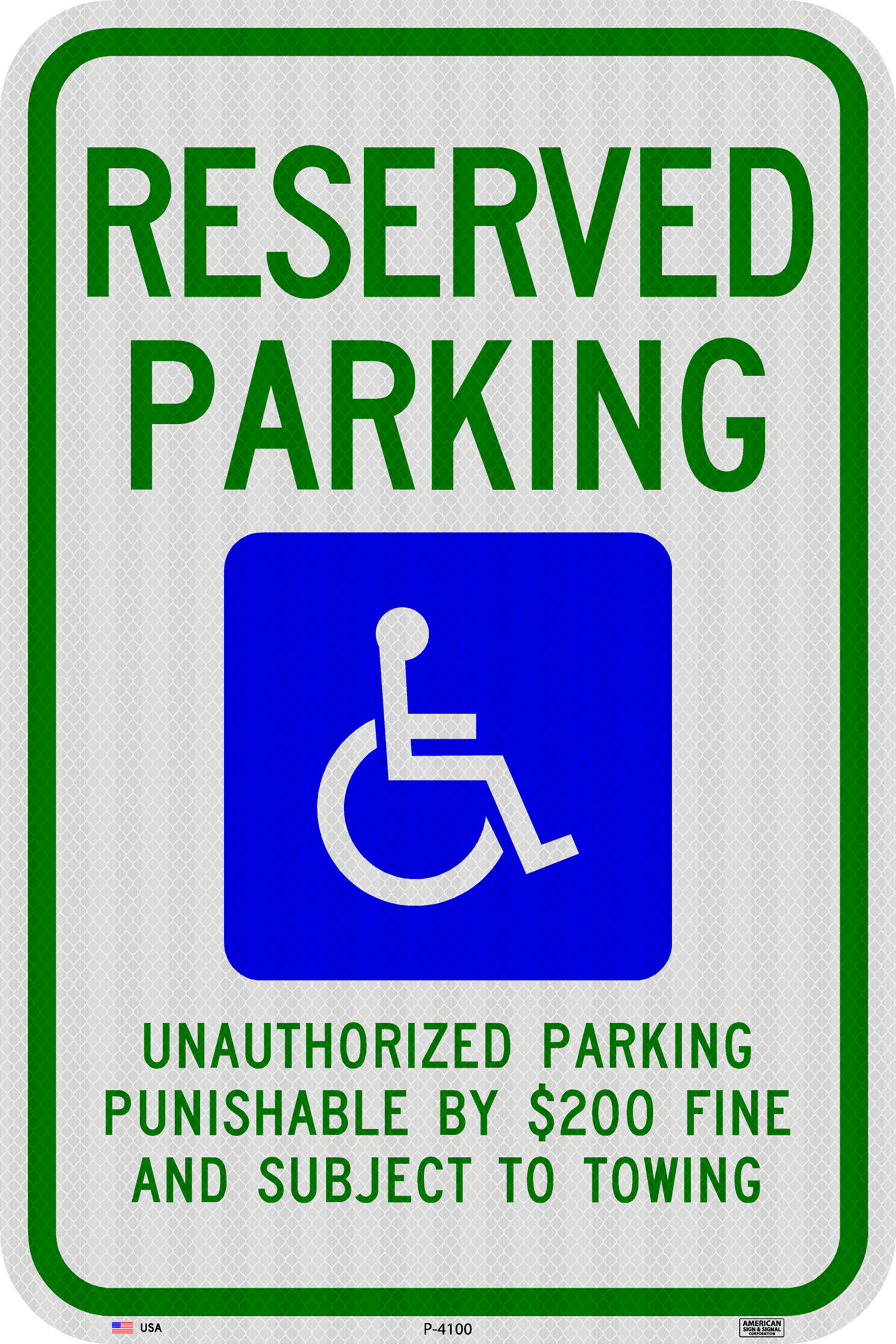 TN-41 Tennessee Reserved Parking ADA Accessible Sign