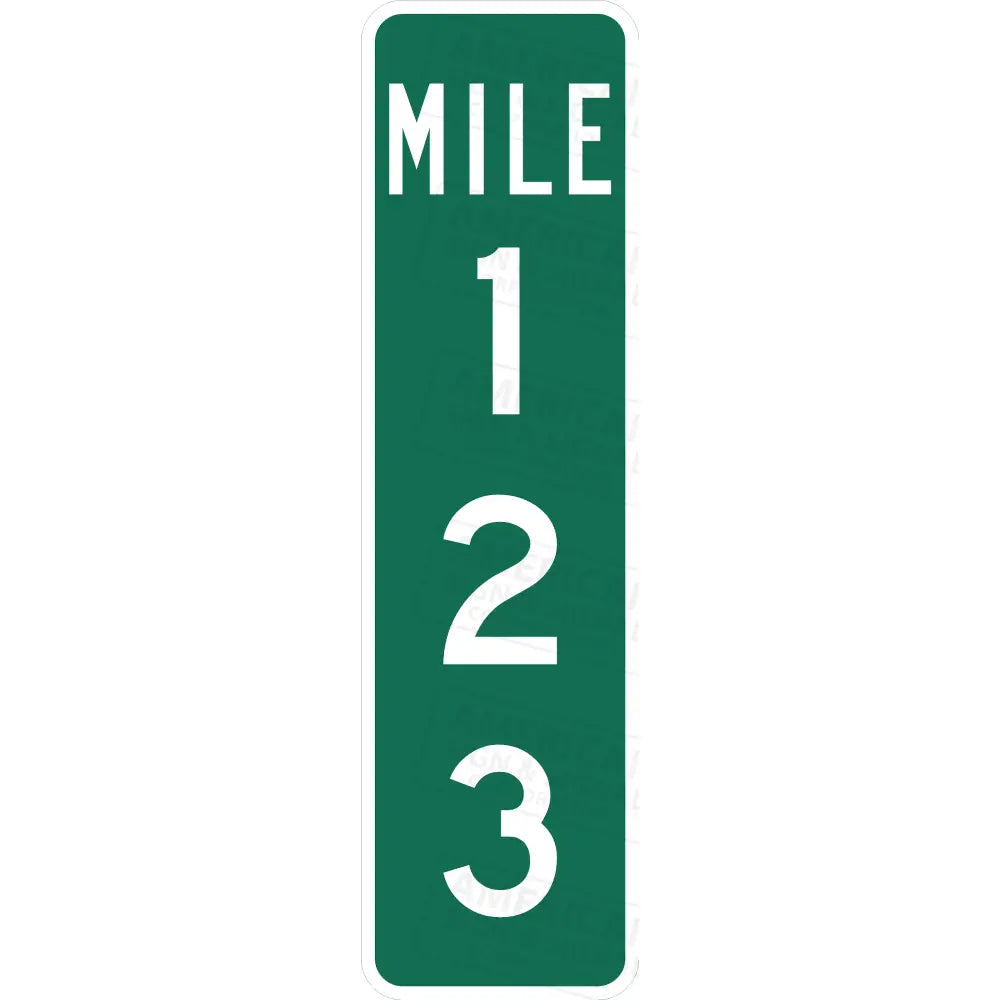 D10-X Reference Location Mile Marker Sign Customizable 10X36 (3 Digit)