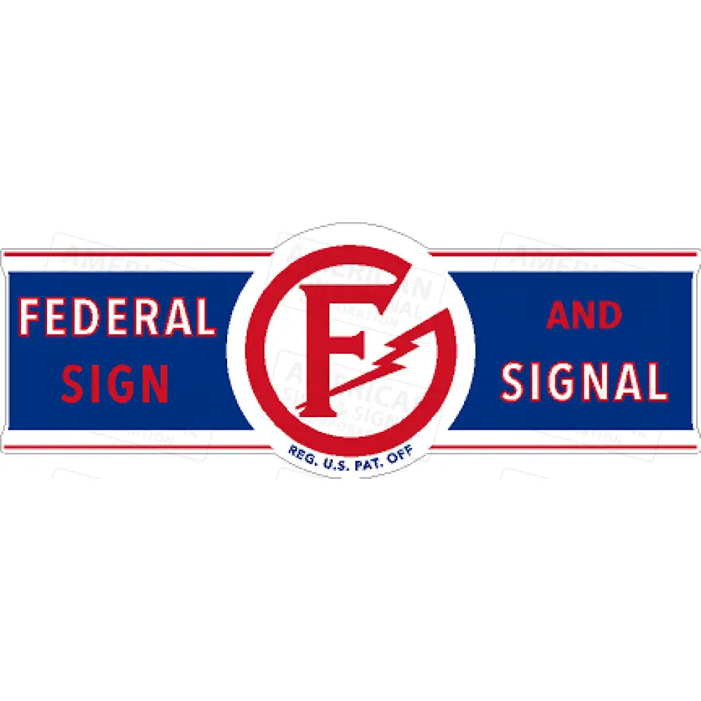 Federal Sign And Signal Logo Siren Decal (Outdoor Rated)