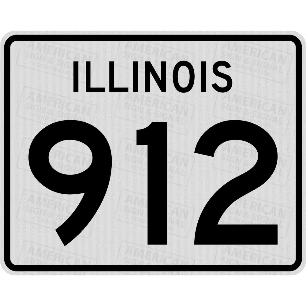 Illinois State Route Sign 3 Digits / 3M 3930 Hip