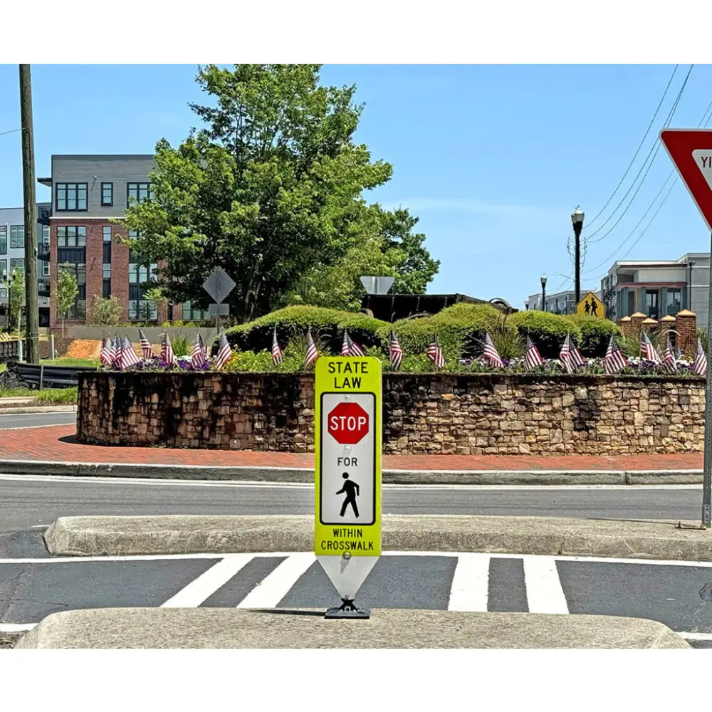 Impact Recovery® In-Street Pedestrian Crosswalk Sign - Complete Kit