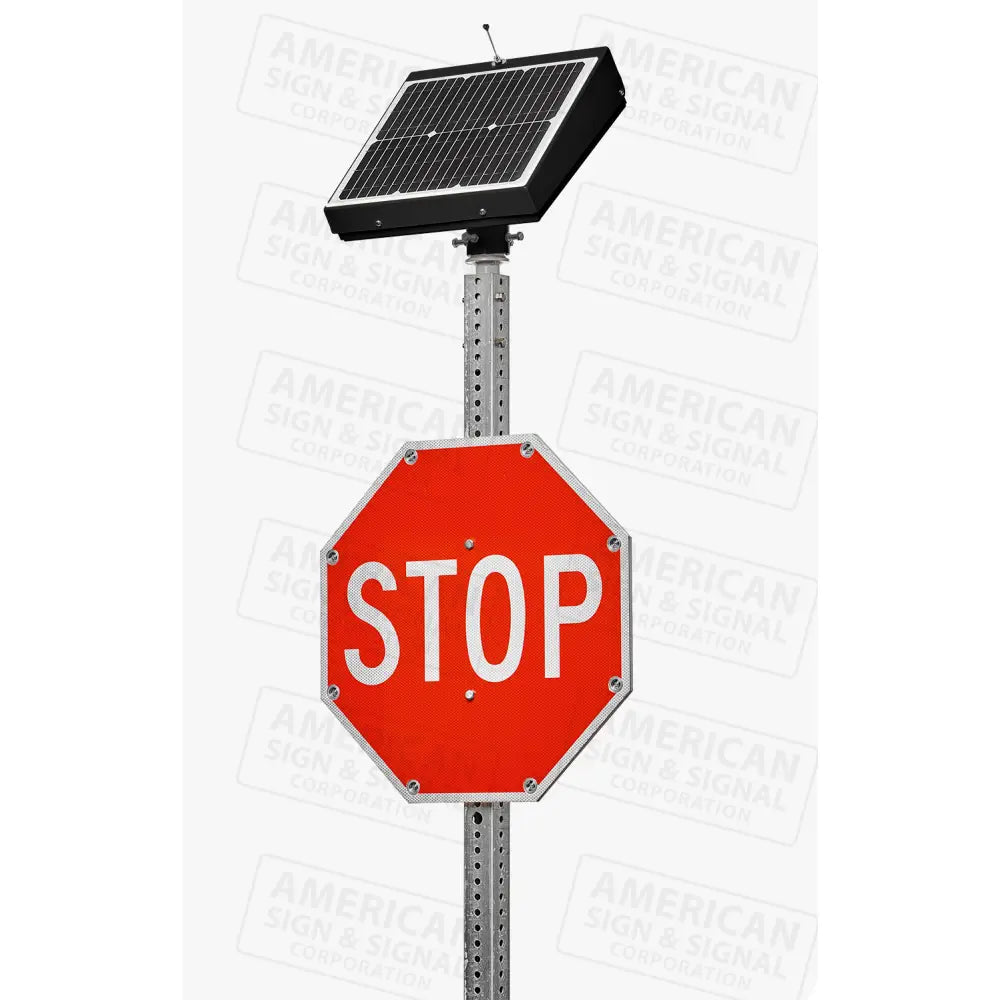 Jsf Fl-5800 Series 24Hr Flashing Led Embedded Sign Stop / Black