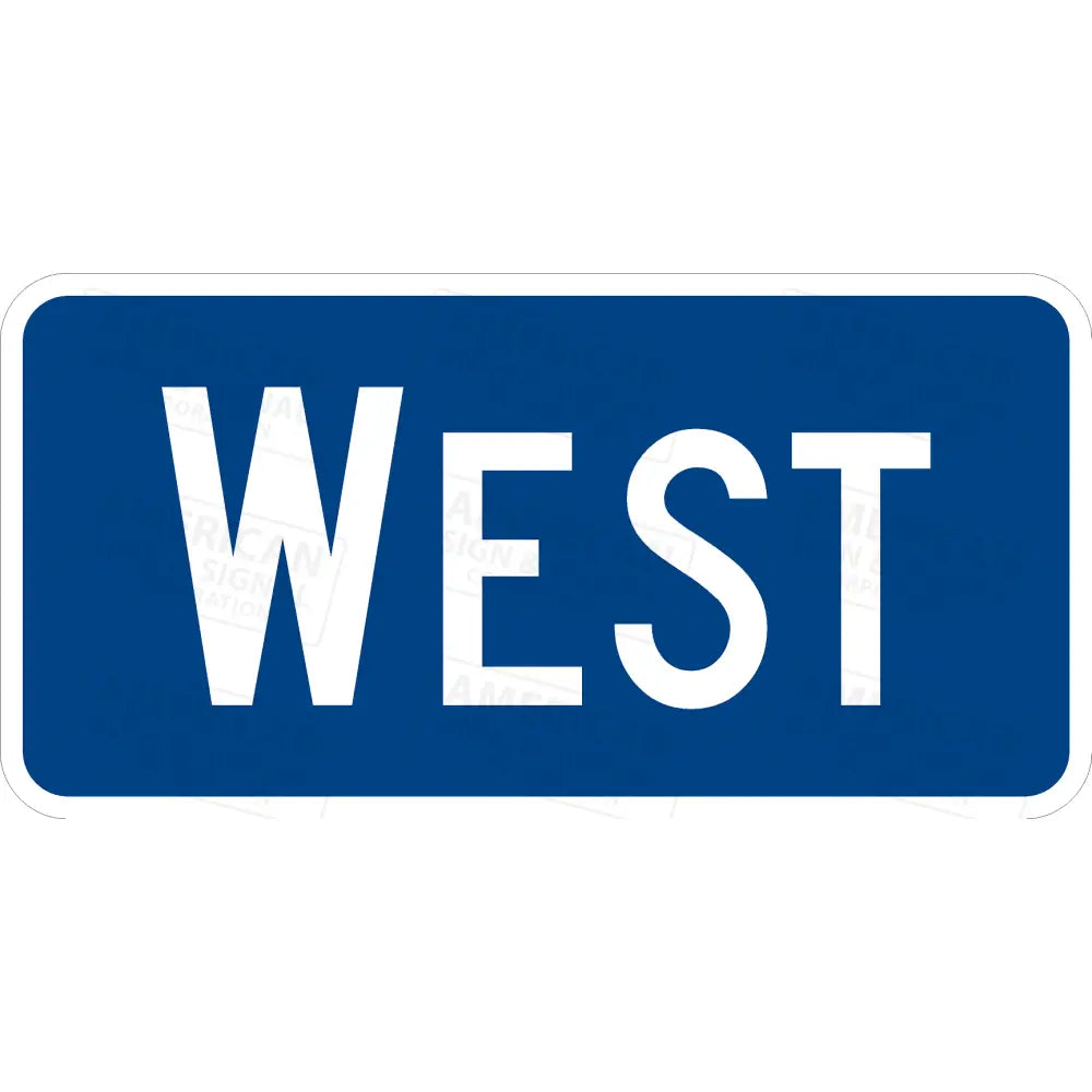 M3-4 West Route Sign 3M 3930 Hip / 24X12’ Blue