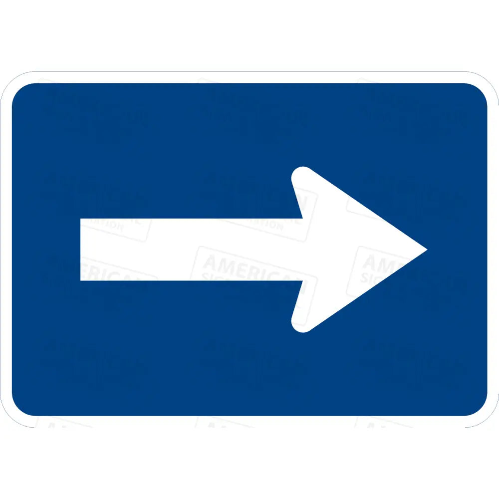 M6-1 Directional Arrow Sign (Blue) 3M 3930 Hip / Right 21X15’