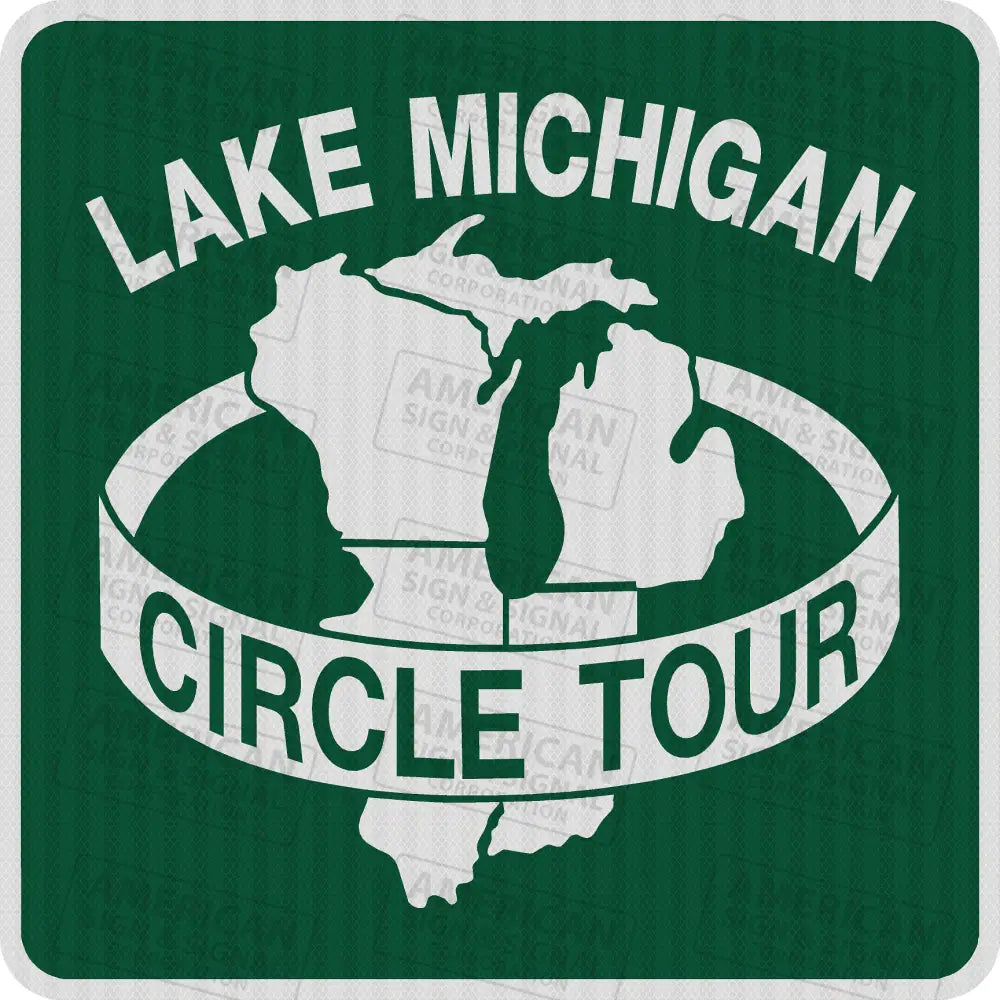 Michigan Lake Circle Tour Sign