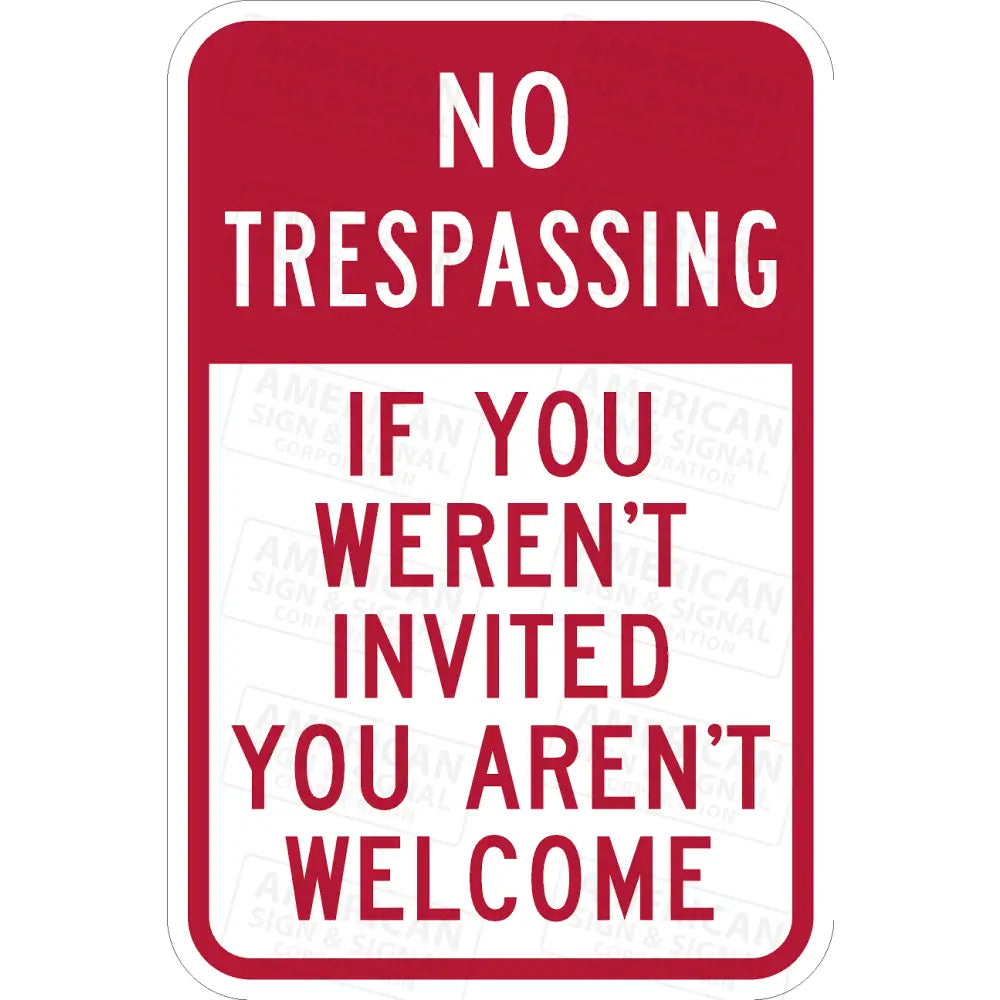 NLP No Trespassing Metal Sign – Rectangle, Aluminum, Wall Mount, Warning Message, Made In USA