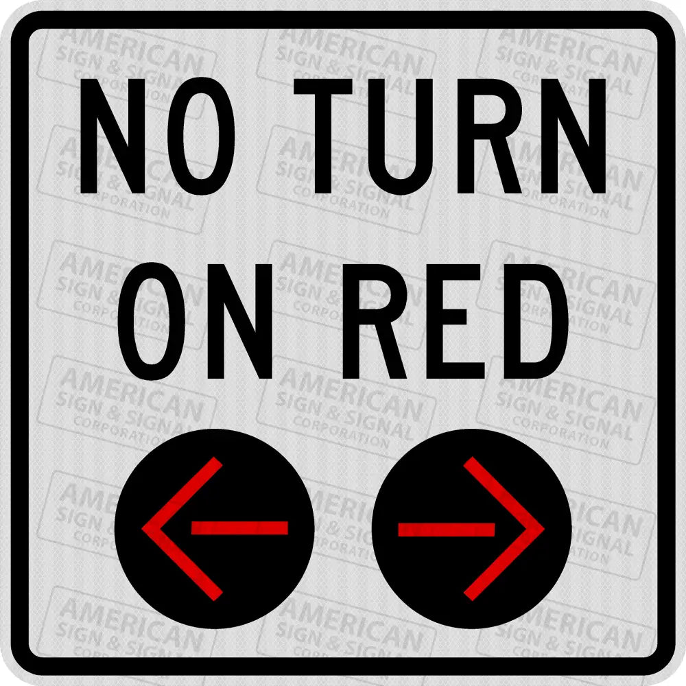 No Turn On Red Arrows (Symbol) Sign