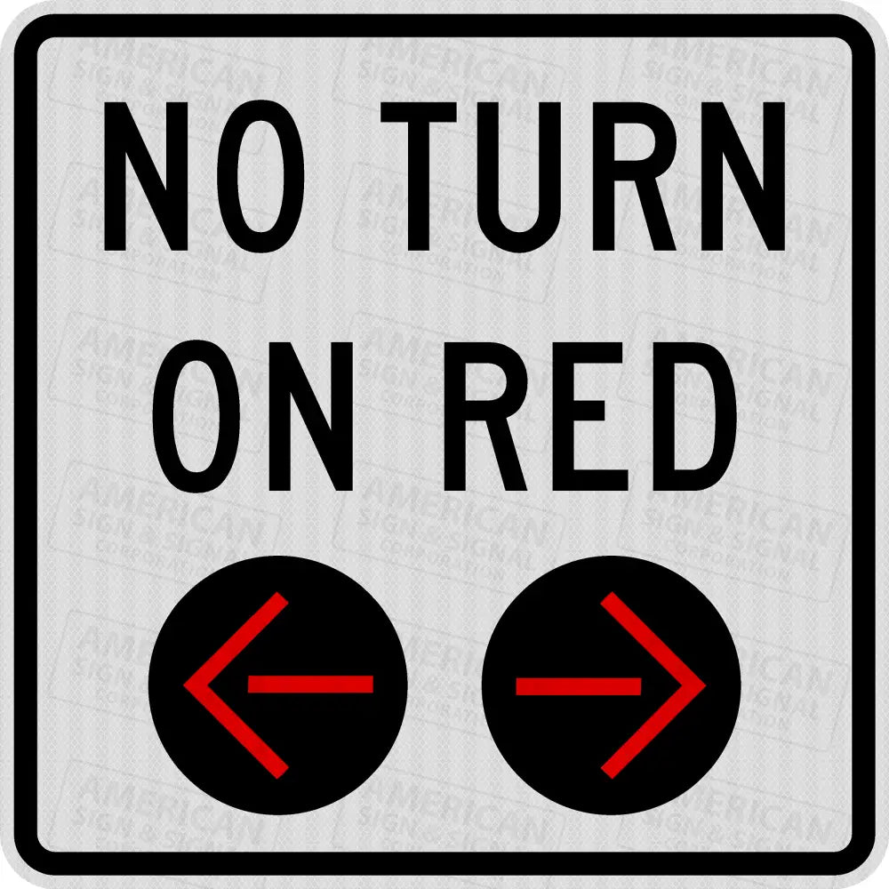 No Turn On Red Arrows (Symbol) Sign