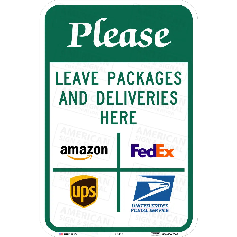 Please Leave Packages Here Sign