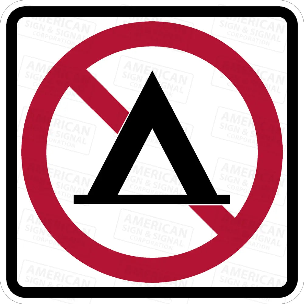Ps - 034 No Camping Sign
