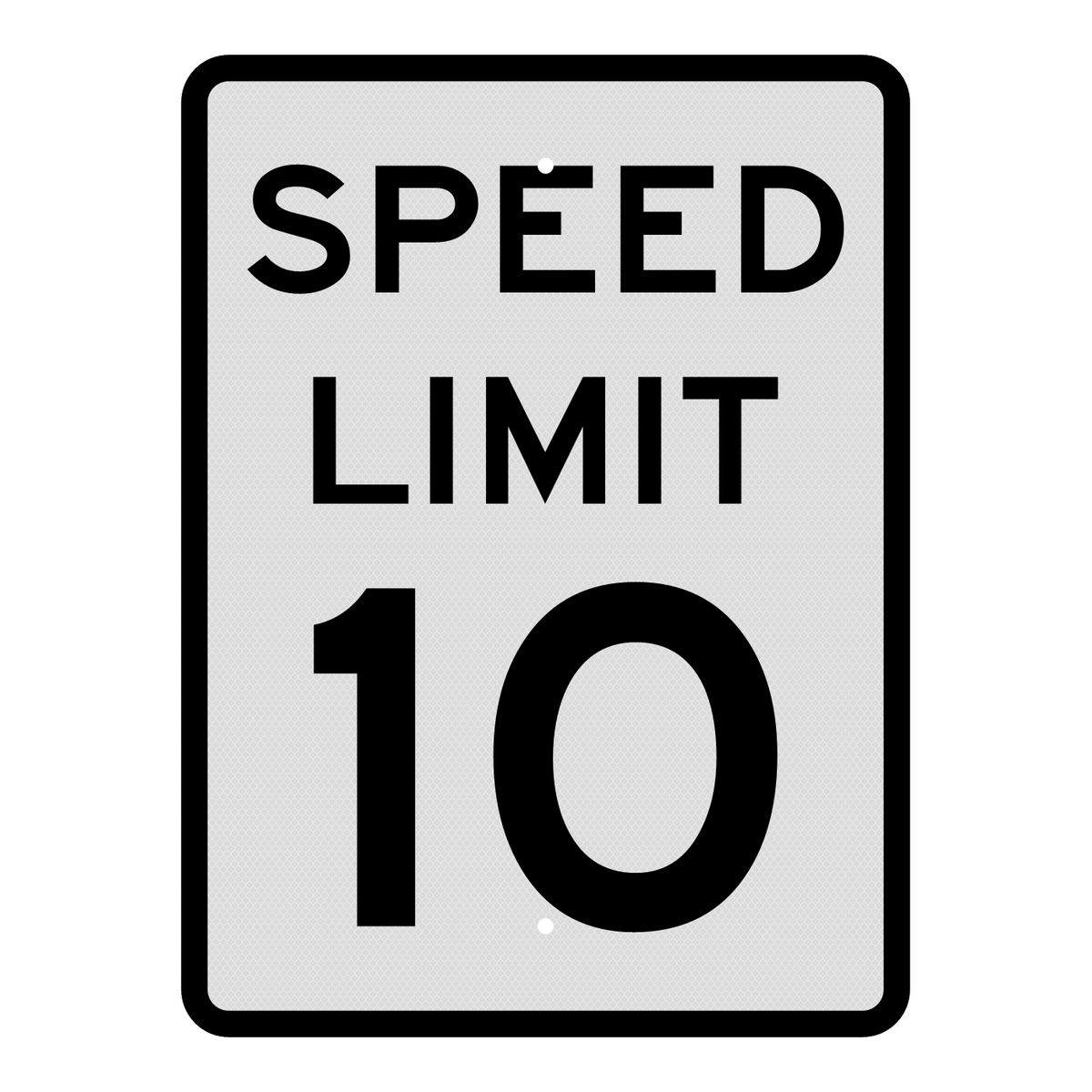 R2-1 Speed Limit 10 MPH sign, 18" x 24", Diamond Grade