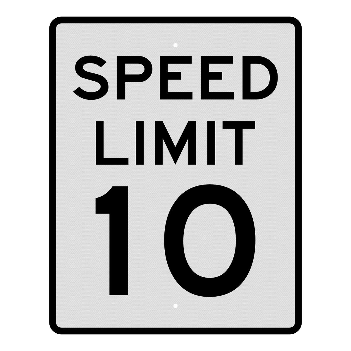 R2-1 Speed Limit 10 MPH sign, 24" x 30", Diamond Grade