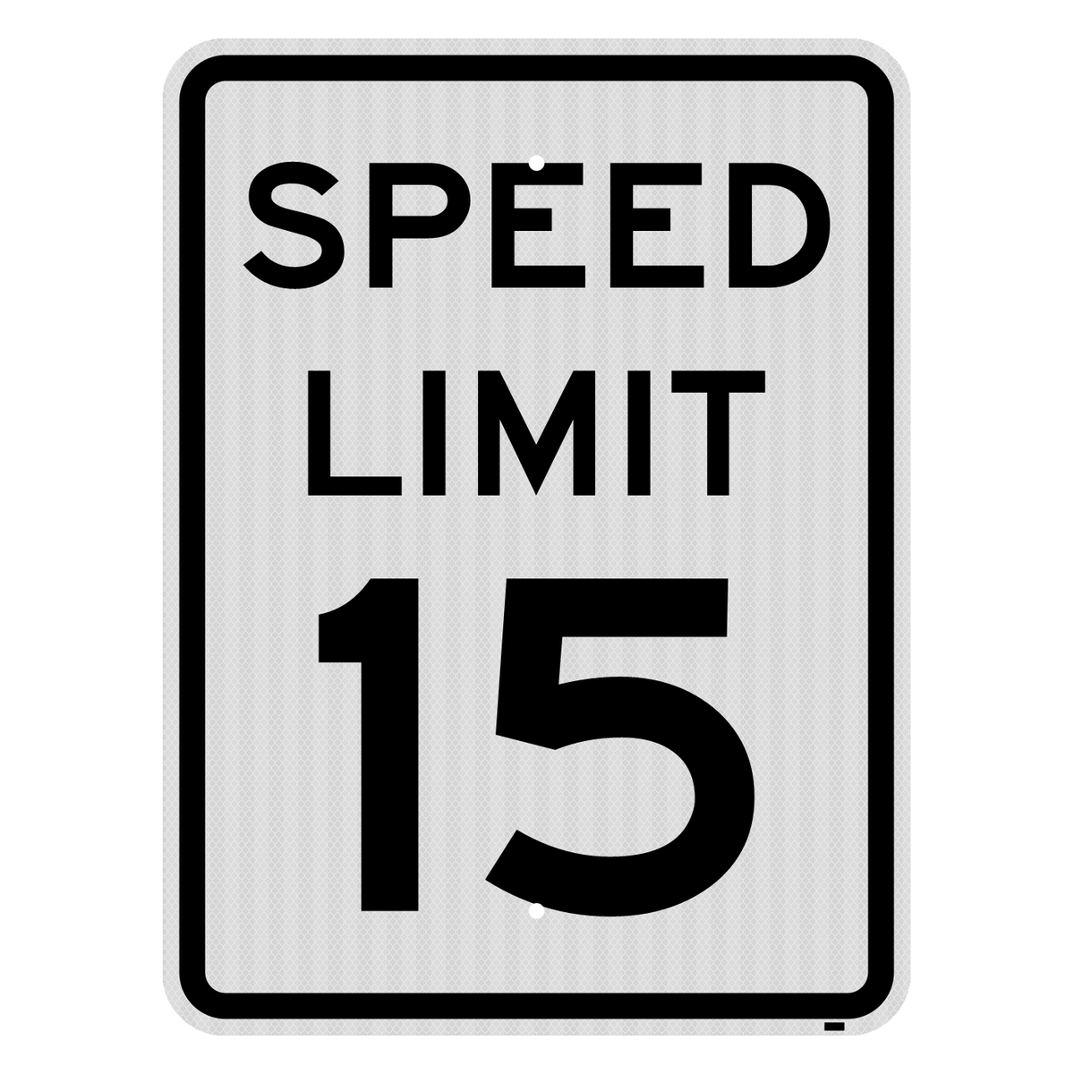 R2-1 Speed Limit 15 MPH sign, 18" x 24", High Intensity