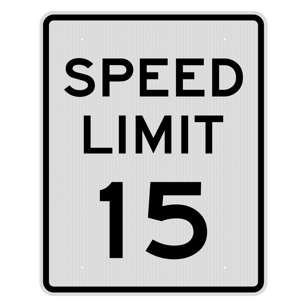R2-1 Speed Limit 15 MPH sign, 48" x 60", High Intensity