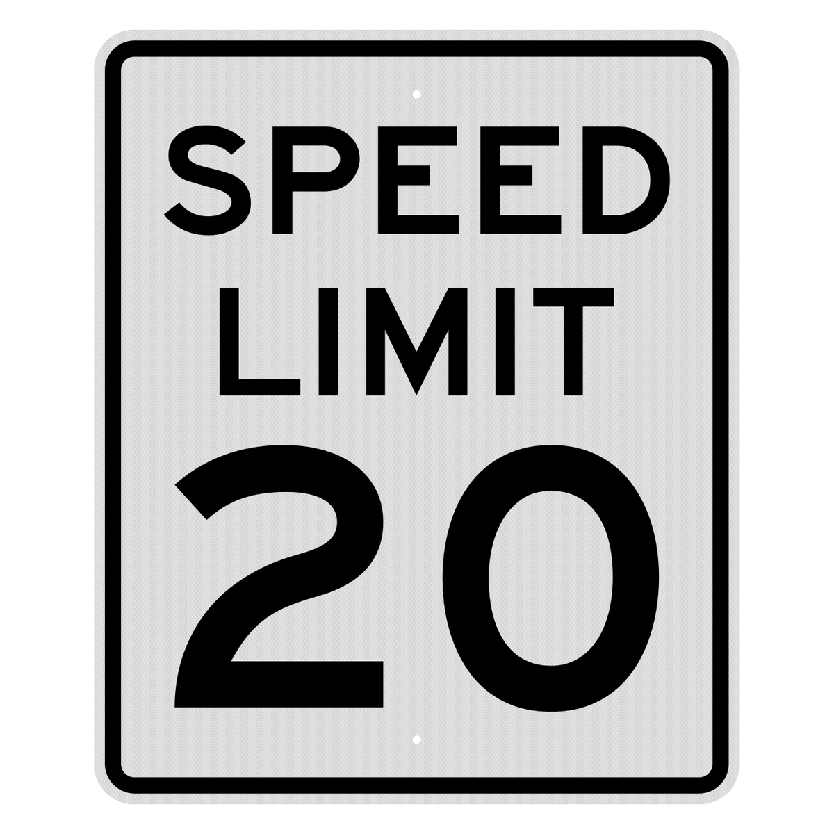 R2-1 Speed Limit 20 MPH sign, 30" x 36", High Intensity