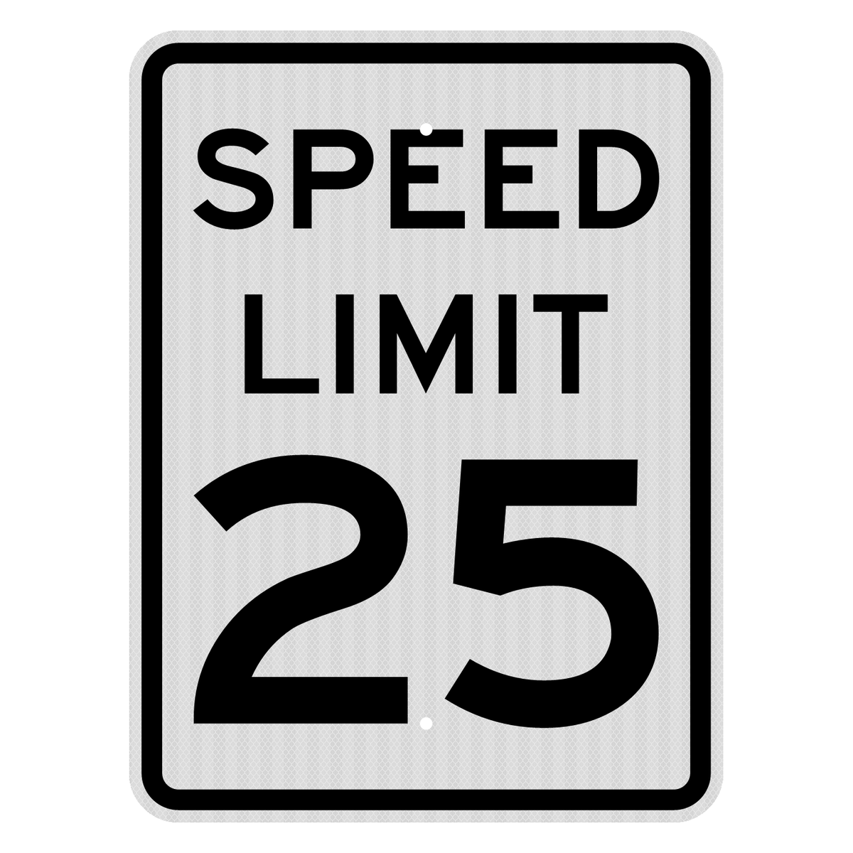 R2-1 Speed Limit 25 MPH sign, 18" x 24", High Intensity