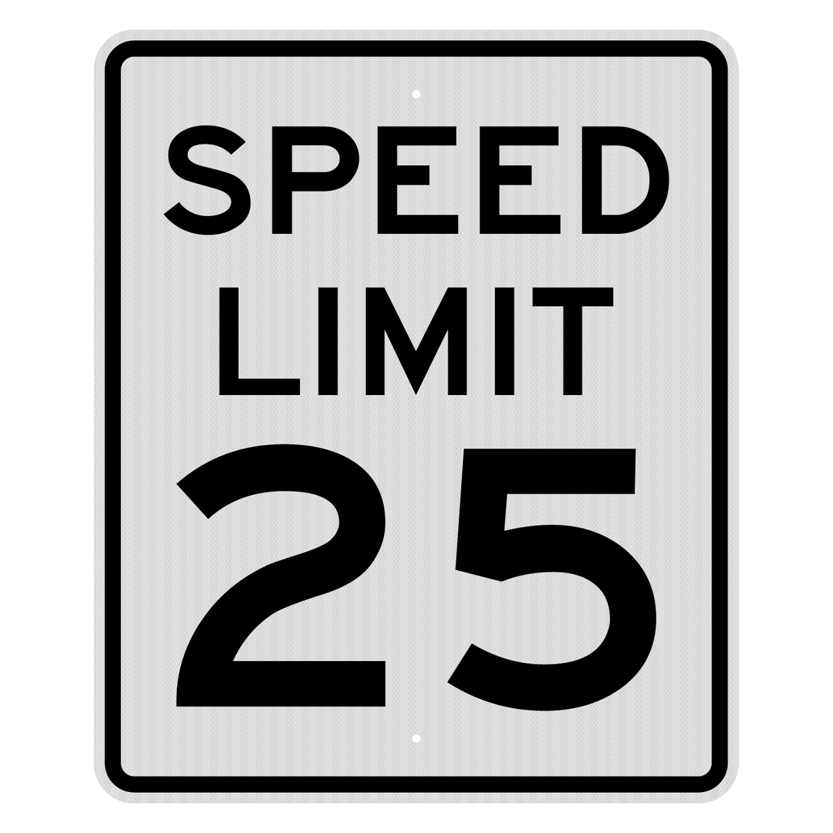R2-1 Speed Limit 25 MPH sign, 30" x 36", High Intensity