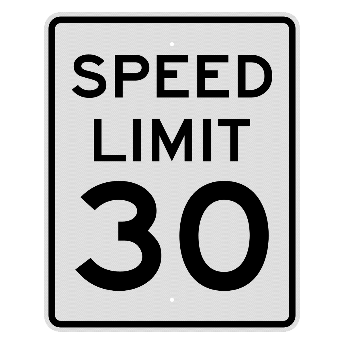 R2-1 Speed Limit 30 MPH sign, 24" x 30", Diamond Grade