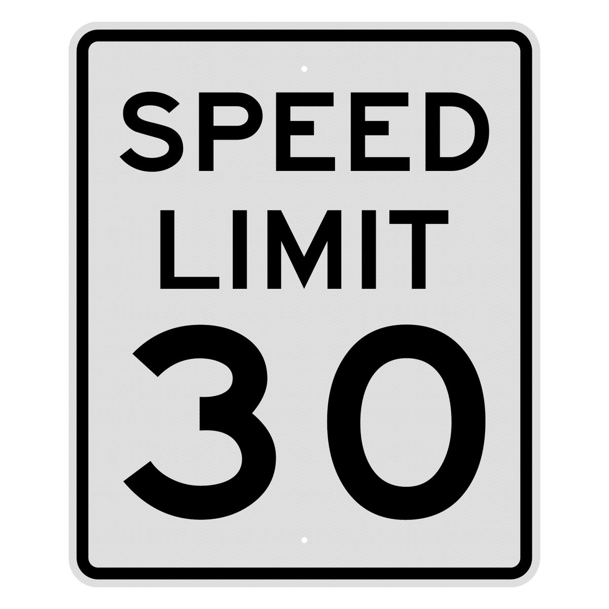 R2-1 Speed Limit 30 MPH sign, 30" x 36", Diamond Grade