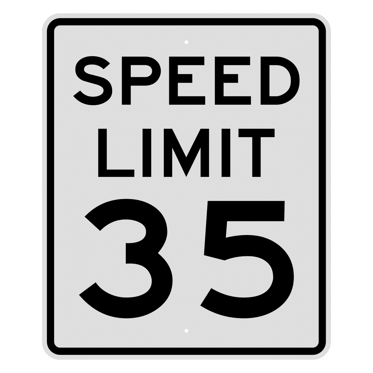 R2-1 Speed Limit 35 MPH sign, 30" x 36", Diamond Grade