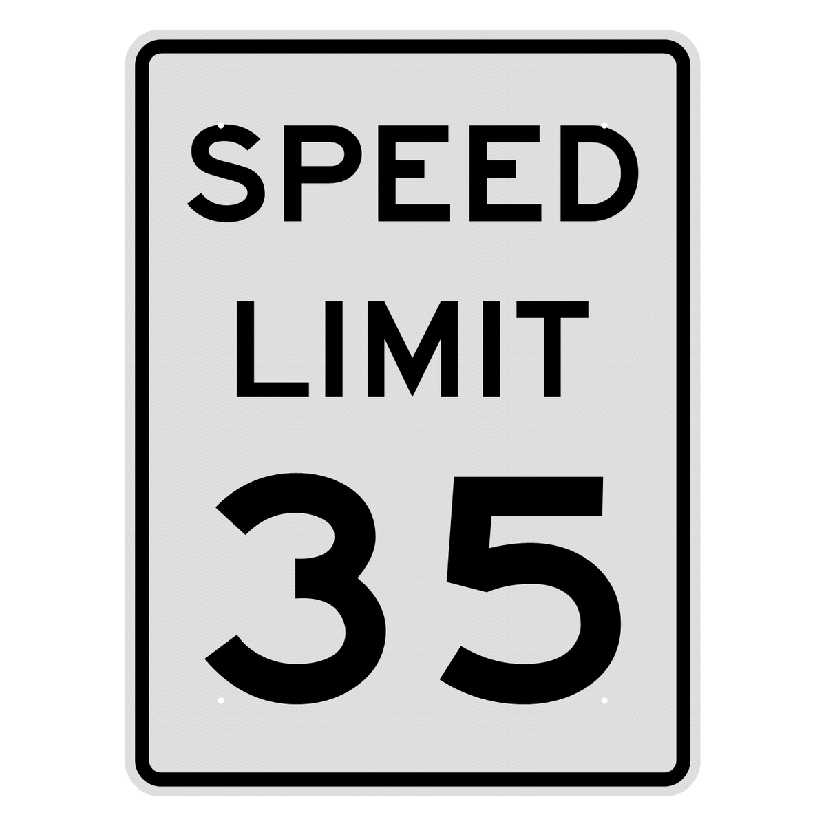R2-1 Speed Limit 35 MPH sign, 36" x 48", Diamond Grade