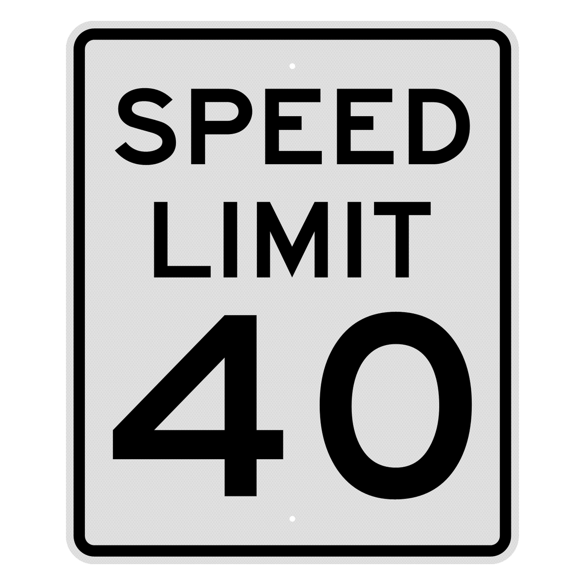 R2-1 Speed Limit 40 MPH sign, 30" x 36", Diamond Grade