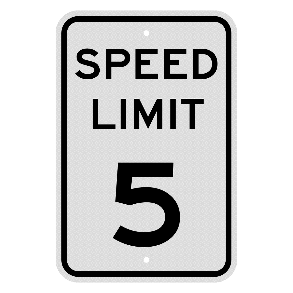 R2-1 Speed Limit 5 MPH sign, 12" x 18", Diamond Grade