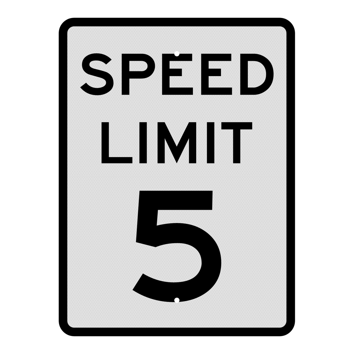 R2-1 Speed Limit 5 MPH sign, 18" x 24", Diamond Grade