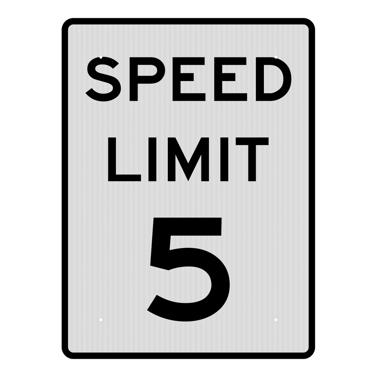 R2-1 Speed Limit 5 MPH sign, 36" x 48", High Intensity