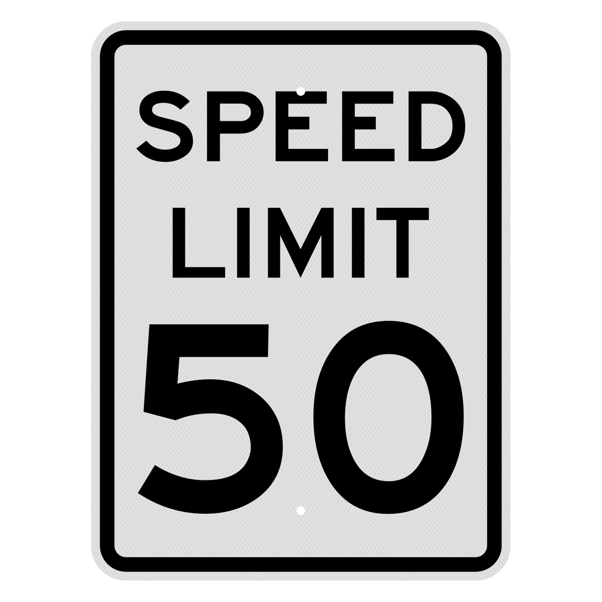 R2-1 Speed Limit 50 MPH sign, 18" x 24", Diamond Grade