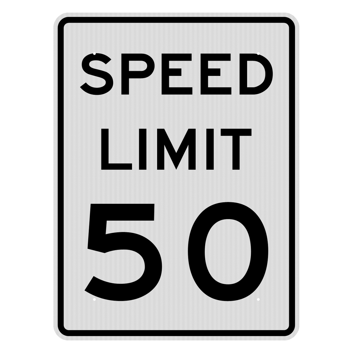 R2-1 Speed Limit 50 MPH sign, 36" x 48", High Intensity