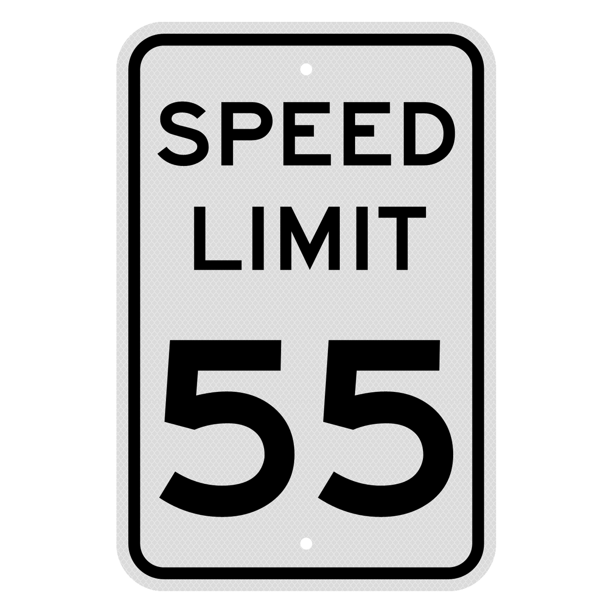 R2-1 Speed Limit 55 MPH sign, 12" x 18", Diamond Grade