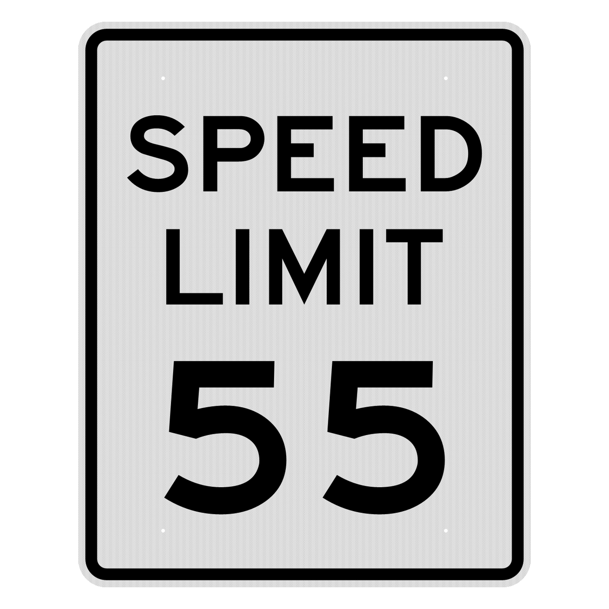R2-1 Speed Limit 55 MPH sign, 48" x 60", High Intensity