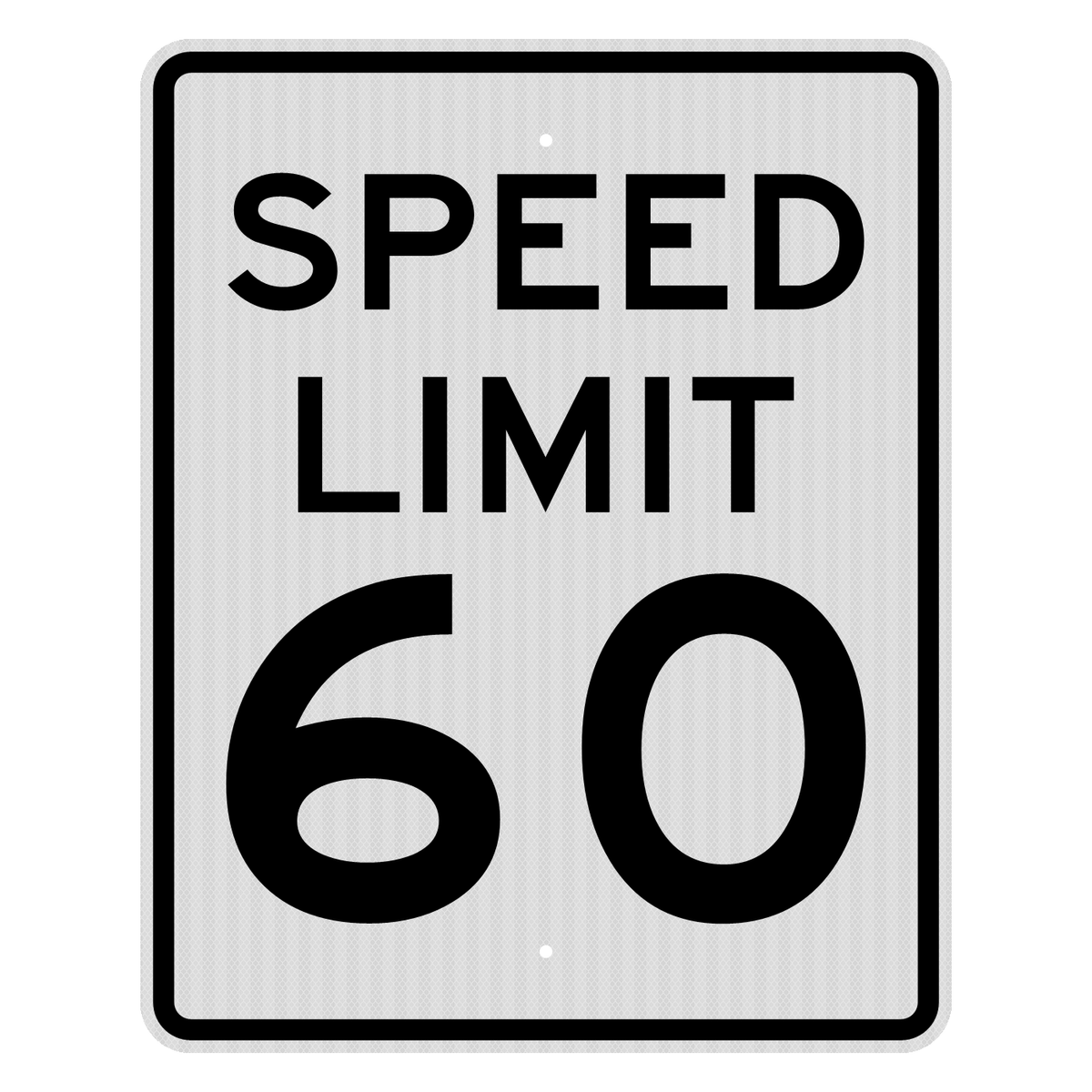 R2-1 Speed Limit 60 MPH sign, 24" x 30", High Intensity