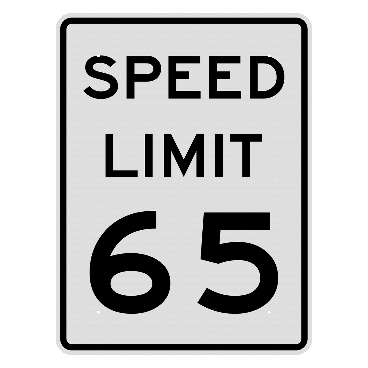 R2-1 Speed Limit 65 MPH sign, 36" x 48", Diamond Grade