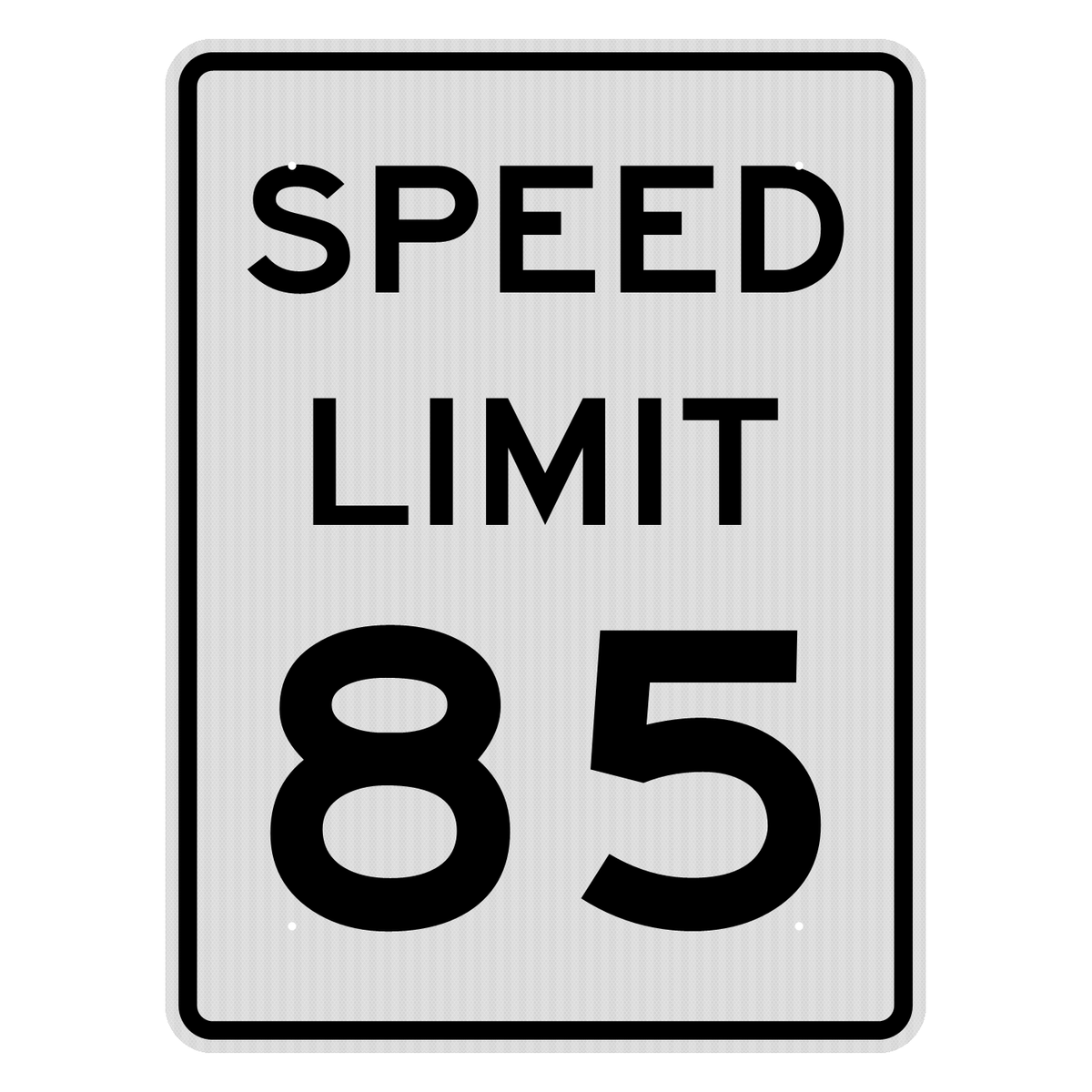 R2-1 Speed Limit 85 MPH sign, 36" x 48", High Intensity