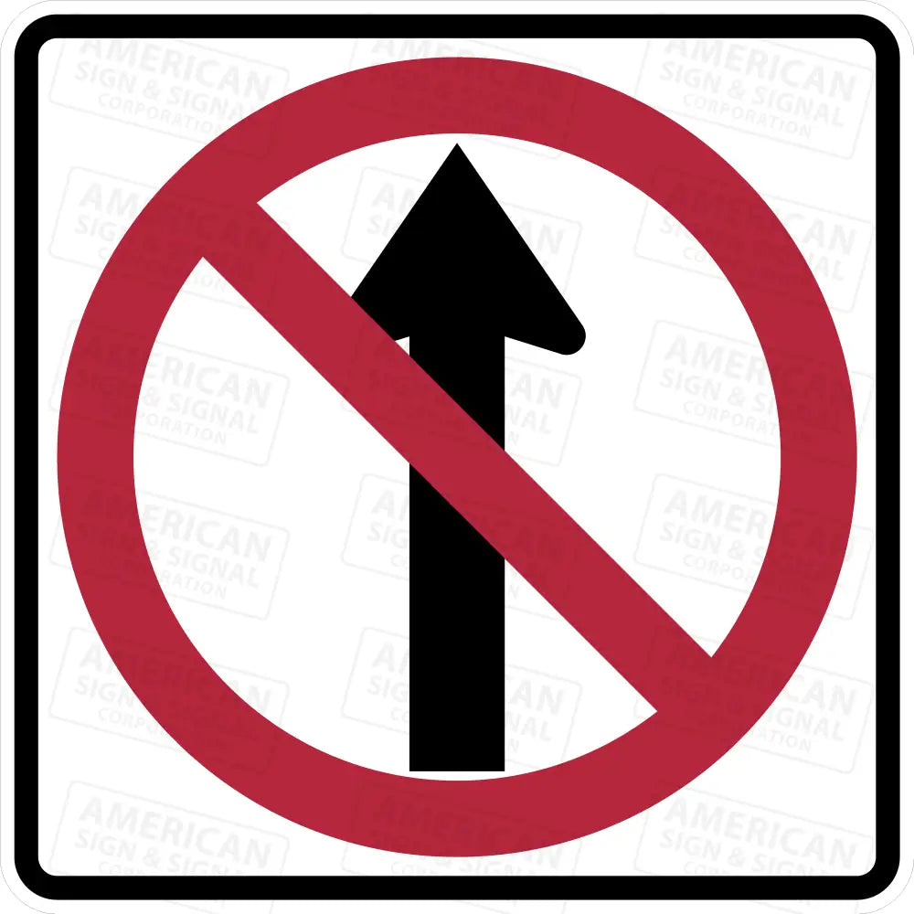 R3 27 No Thru Movement Sign