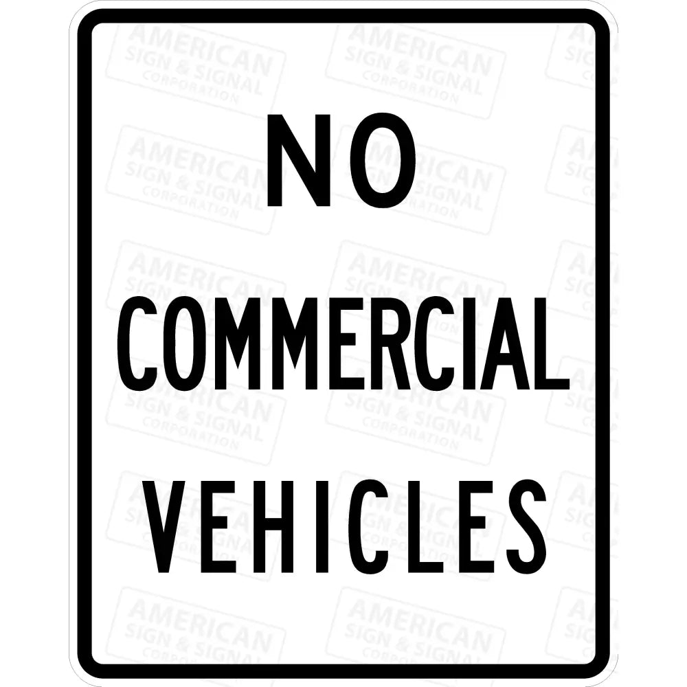 R5-4 No Commercial Vehicles Sign