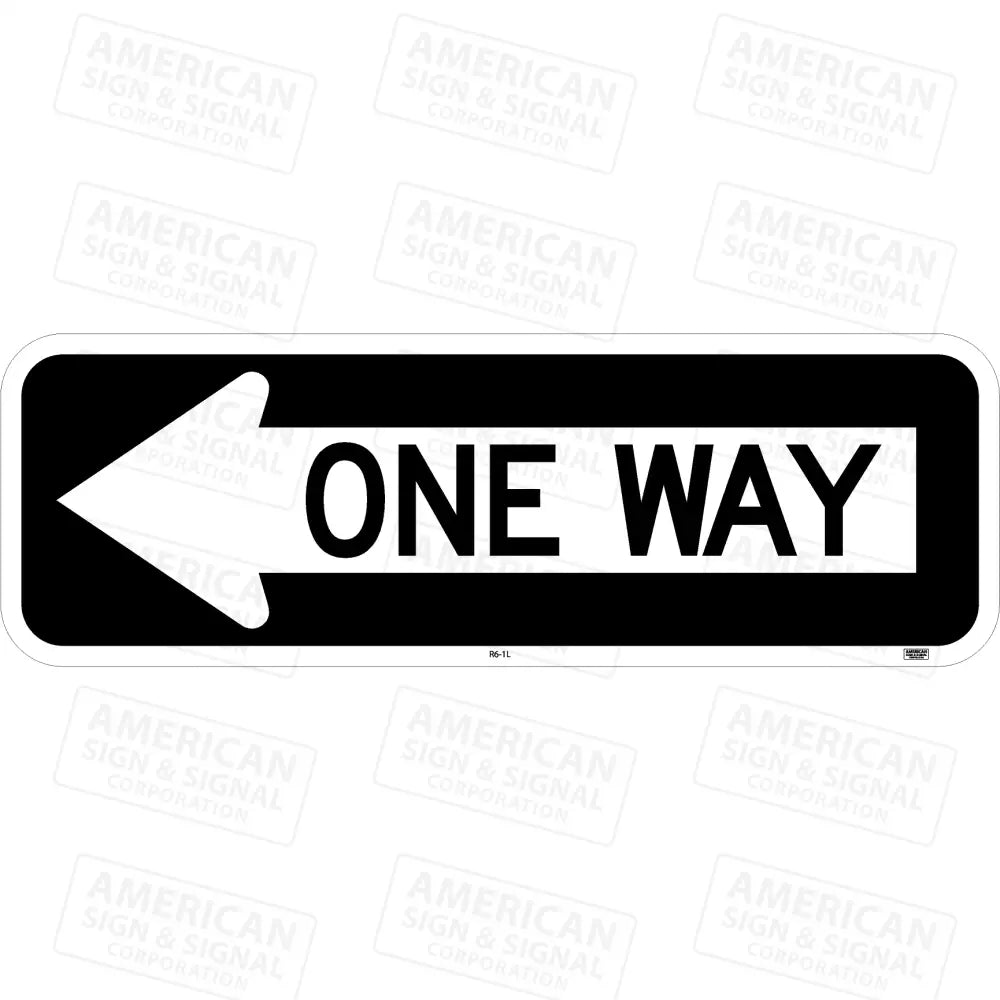 R6-1 One Way Sign 3M 3930 HIP / 24x8 / Left (R6-1L)