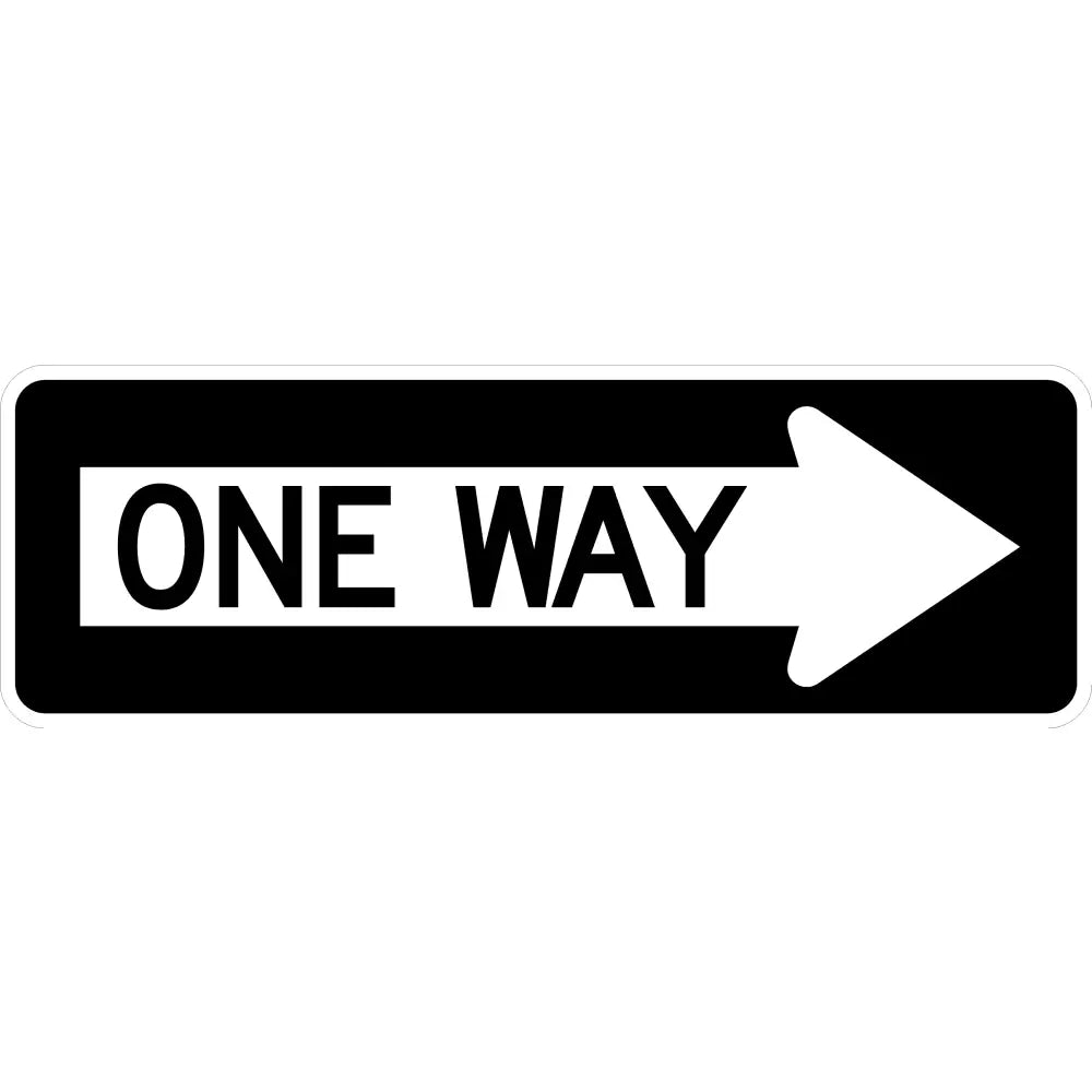 R6-1 One Way Sign 3M 3930 Hip / 36X12 Right (R6-1R)
