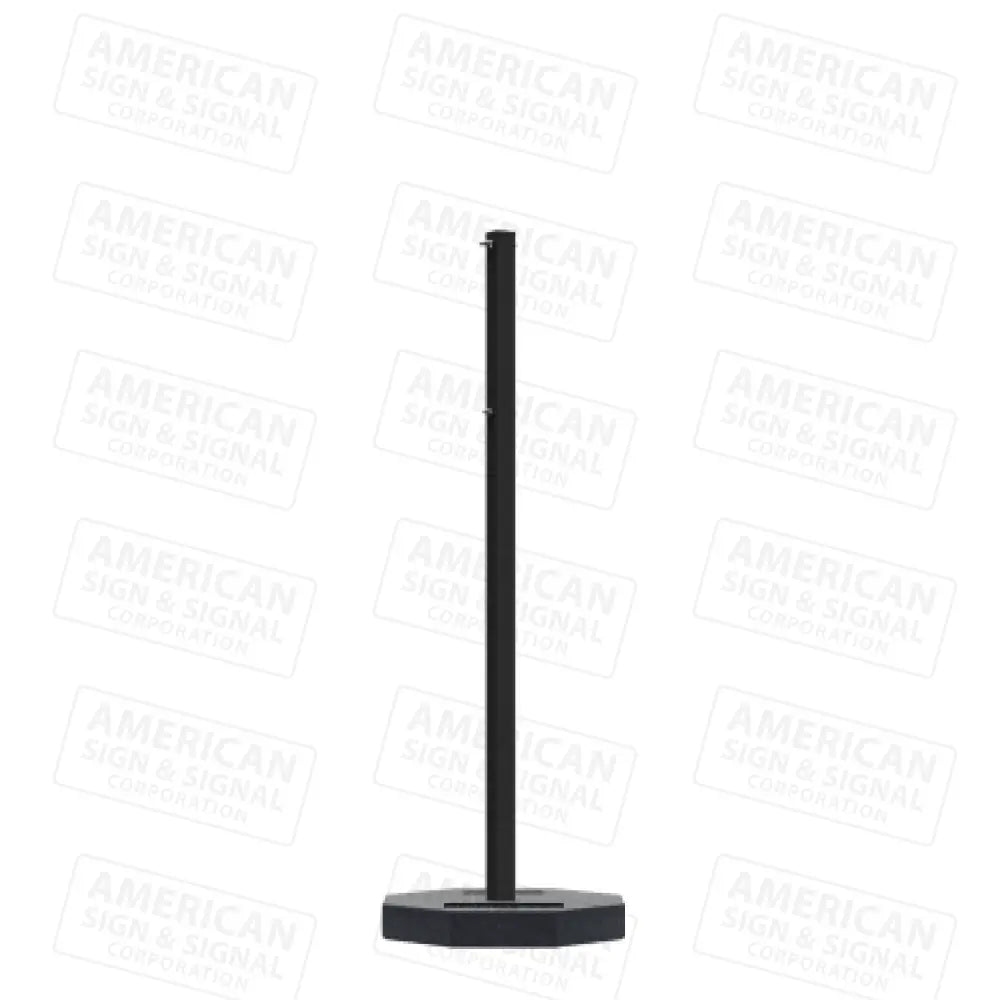 Rubber Base Portable Sign Post 30Lb / Black 60’ Power Post™