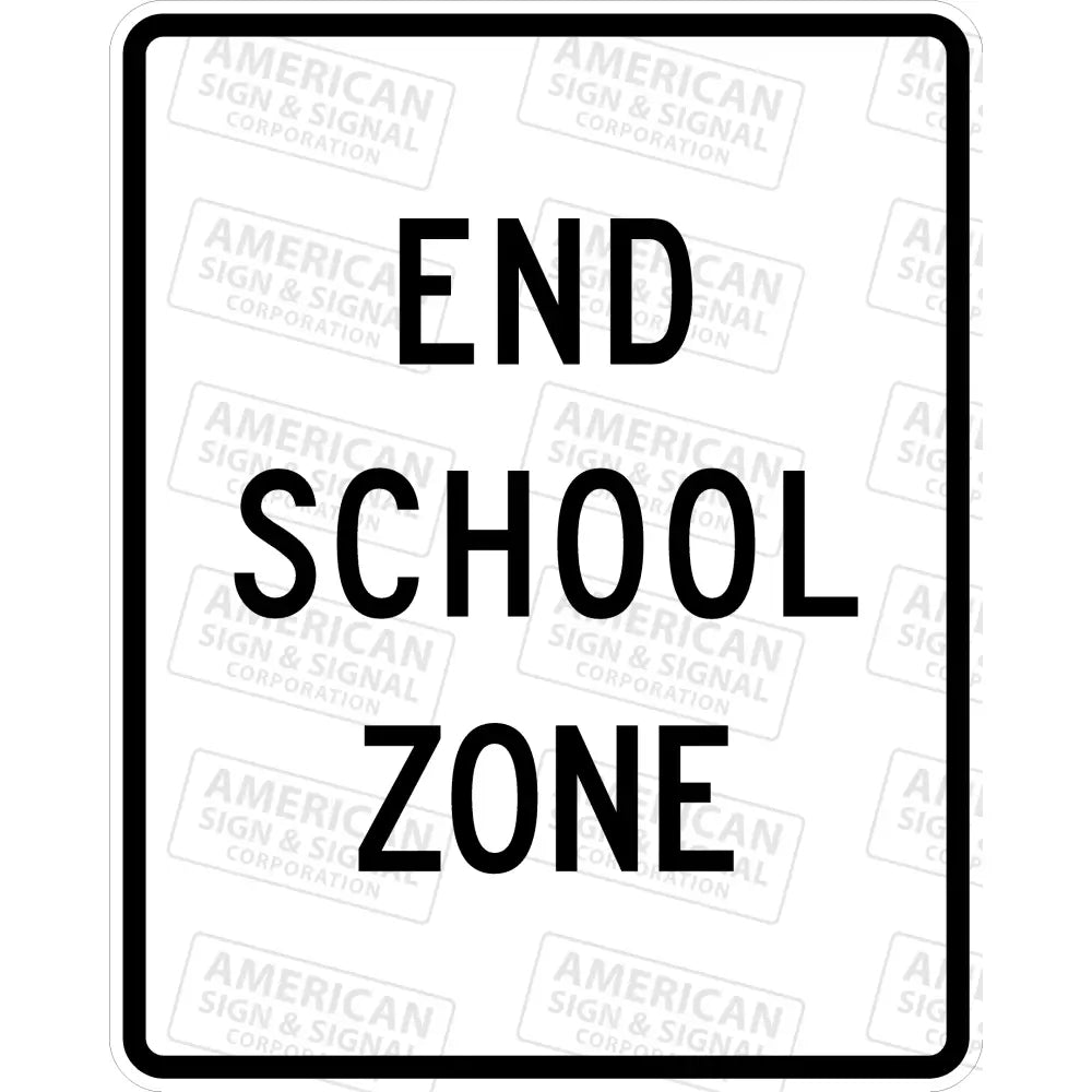 S5-2 End School Zone Sign