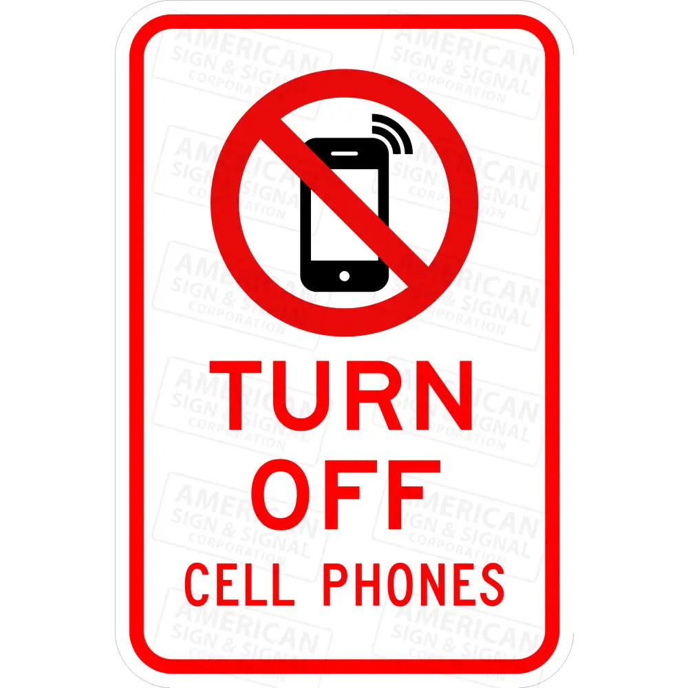 Turn Off Cell Phones Sign
