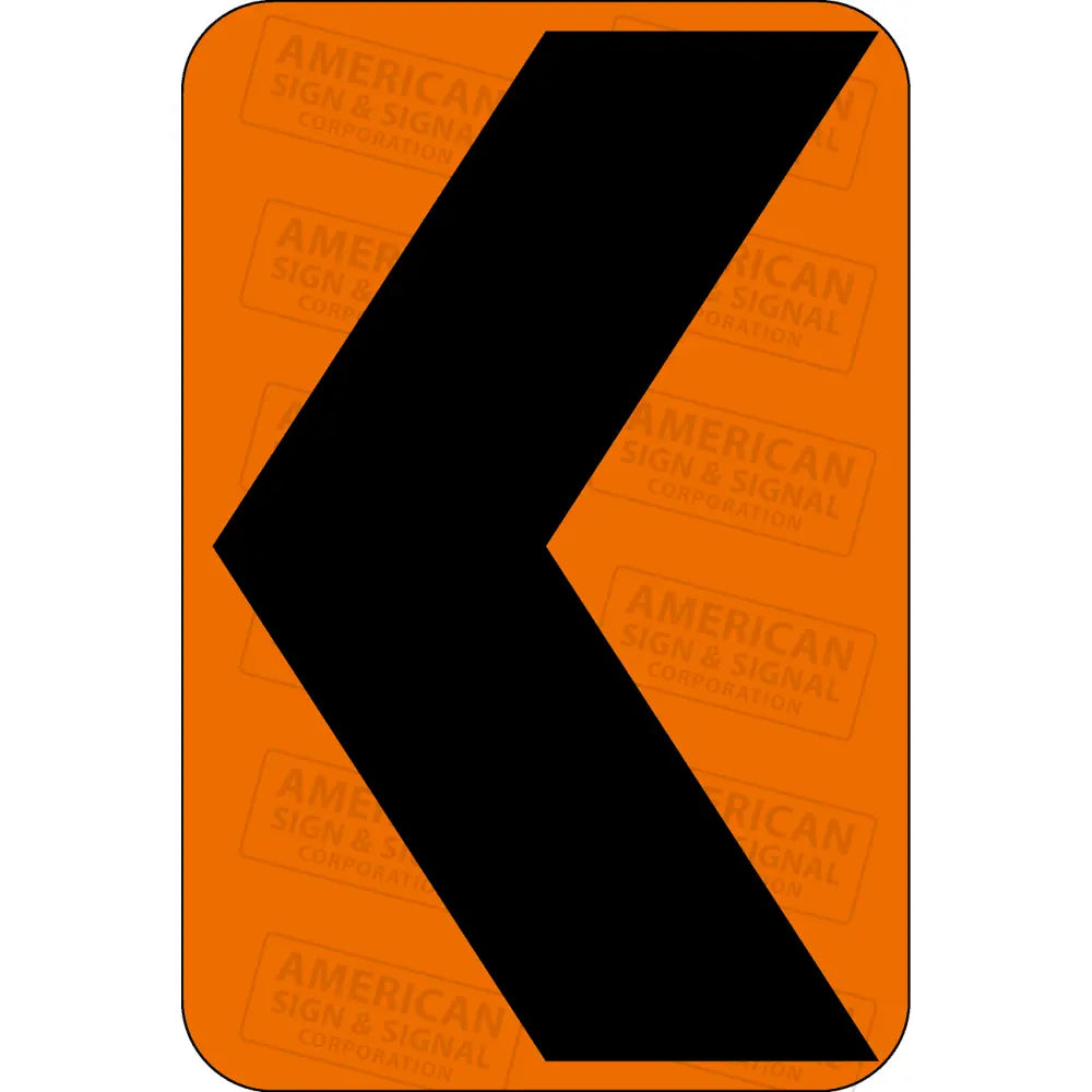 W1 - 8 Chevron Ttc Sign 3M 3924S Vip / Left 12X18