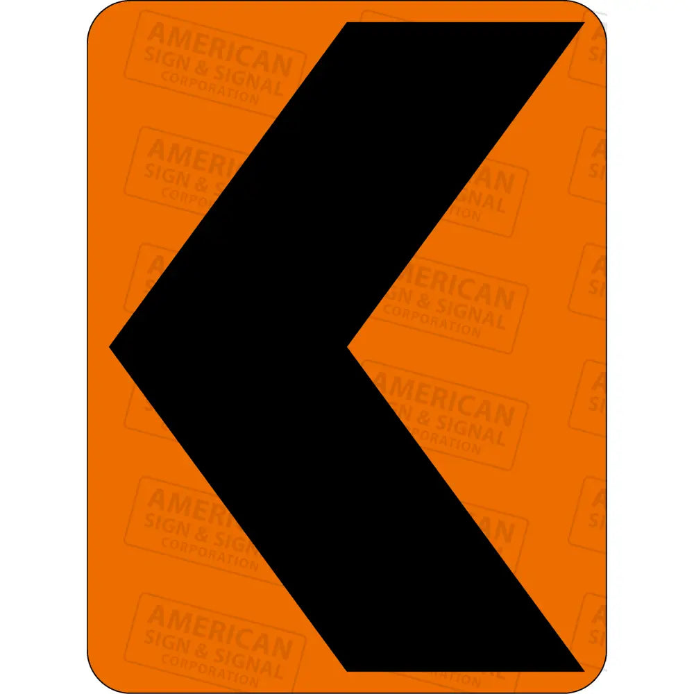 W1 - 8 Chevron Ttc Sign 3M 3924S Vip / Left 18X24